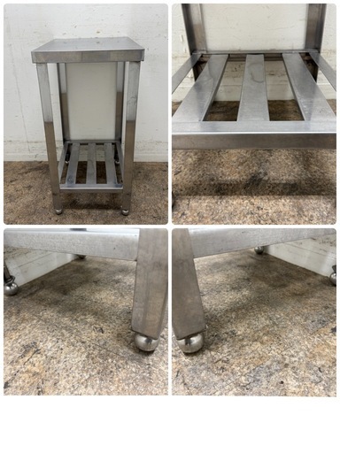 ステンレス　業務用　作業台　店舗　厨房　W３８.５０ｘD４５０ｘH８００ｍｍ