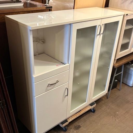 ニトリ NITORI キッチンボード レンジボード キッチン収納 コパン120 MRB 食器棚　カップボード　カウンター