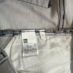 【引き取り限定】GU グレー系 ストレッチ入りパンツ XLサイズ／メンズ ボトムスの画像