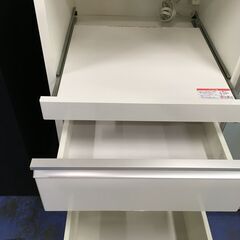 ★リユースのサカイ横浜南店★YM1441 創愛ファニチュア レンジ台 ホワイト W117×D48×H96 クリーニング済みの画像