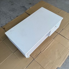 ノーブランド　テレビ台　ホワイト　引き出し付き
の画像