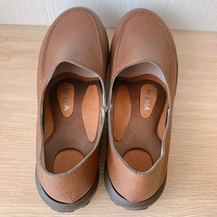 レディース 靴 ローファー ブラウン リゲッタ Re:getA　茶色 コンフォートシューズ 23の画像