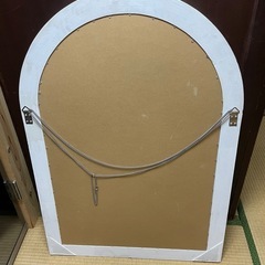 鏡 姿見 窓枠型 アーチ型 ウィンドウ ウォールミラー 104×73cmの画像