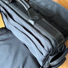 2WAY ブラックナイロンビジネスバッグ TSUYAMAの画像
