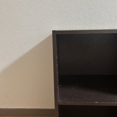 2段収納ボックス　ダークブラウン縦59 横42の画像