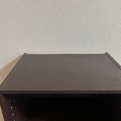 2段収納ボックス　ダークブラウン縦59 横42の画像
