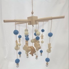 【新品】メリー 木製 モービル 赤ちゃん おもちゃ 寝かしつけの画像