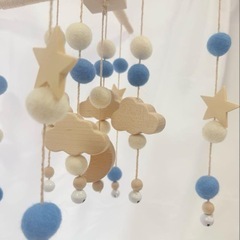 【新品】メリー 木製 モービル 赤ちゃん おもちゃ 寝かしつけの画像