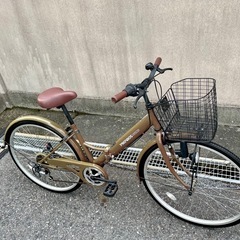【整備済み・良品】26インチ6段変速LEDライト折りたたみ自転車の画像