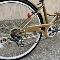 【整備済み・良品】26インチ6段変速LEDライト折りたたみ自転車の画像