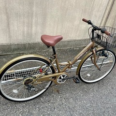 【整備済み・良品】26インチ6段変速LEDライト折りたたみ自転車の画像