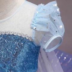 プリンセス ドレス ハロウィン 七五三 120サイズ 誕生日 コスプレアナ雪　エルサ 発表会の画像