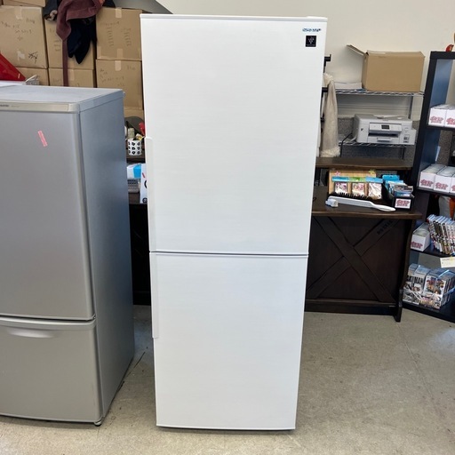 K2509-177 SHARP 2ドア冷蔵庫 SJ-PD28G-W 2021年製 280L 動作確認済み キズ汚れ有り
