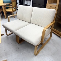 引取りで¥45000］無印良品ダイニングテーブルとベンチソファ2脚セット