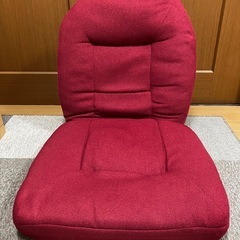 座椅子 リクライニング レッドの画像