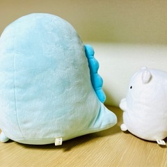 すみっコぐらし　ぬいぐるみ　2点セット　とかげ　しろくま　おもちゃの画像