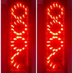 【車検対応？】E51 ワンオフ LEDテール セット 中期 後期 テールライト テールランプ センターガーニッシュ ロアテール 日産 エルグランドの画像