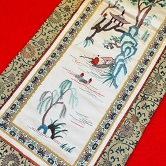 タペストリー 中国刺繍 レトロ アンティーク ビンテージ 中国土産 骨董品の画像
