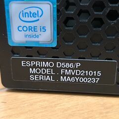 富士通デスクトップPC ESPRIMO D586/P Windows11Proの画像