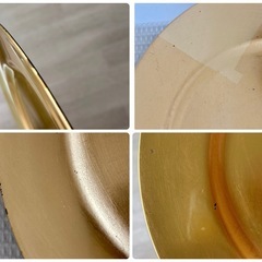ゴールドチャージャープレート5枚セット　プラスチック直径約33cm位　パーティにの画像