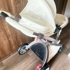 ベビーカー　Hot Mom  2型　ホワイト　安定製　新生児 　の画像