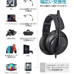 新品❤ゲーミングヘッドセット ２個セット 有線 マイク付 ノイズキャンセリングの画像