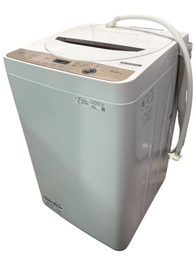 NO.2564【2023年製】SHARP シャープ 全自動電気洗濯機 ES-GE6G-T 6kg 家電 中古