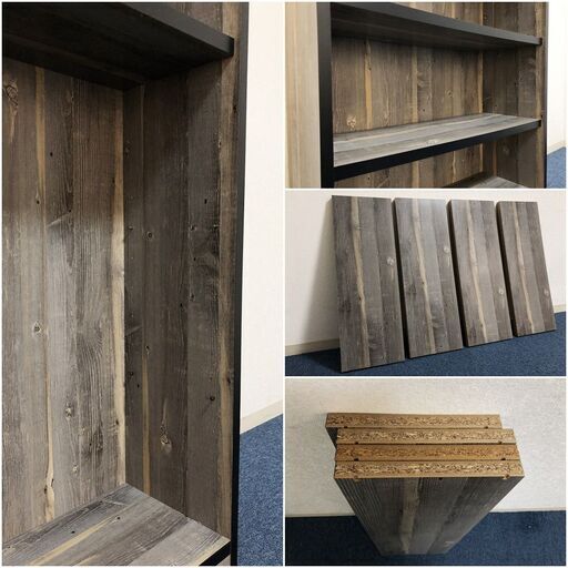 ハイタイプ本棚 リブロ80ブックボードGL モダンスタイル木目調グレー