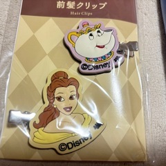 未使用🌟Disney プリンセス シンデレラのミニトート&ベルとポット夫人のヘアクリップの画像