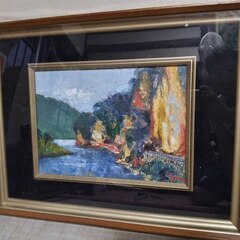 日本画 油絵 青の洞門 大分県中津市本耶馬渓町曽木 の画像