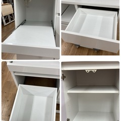 ジモティー限定価格！S111 ⭐ 手作り家具工房日本の匠 キッチンボード 食器棚 日本製 幅88.5cm USEDの画像