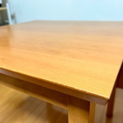木製　伸縮ダイニングテーブル 3点セット　北欧風の画像