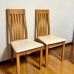 木製　伸縮ダイニングテーブル 3点セット　北欧風の画像