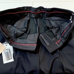 新品未使用　2XL 厚手生地　スーツパンツ　メンズ ビジネス　スラックスパンツ　厚手生地　秋冬　ブラックの画像