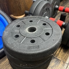 【中古品】可変式 ダンベル 重量変更  バーベル セット 筋トレ ホームジム トレーニング ウェイトトレーニング ダンベルの画像