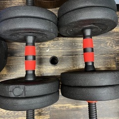 【中古品】可変式 ダンベル 重量変更  バーベル セット 筋トレ ホームジム トレーニング ウェイトトレーニング ダンベルの画像