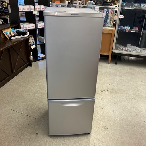 H2509-182 Panasonic 2ドア冷蔵庫 NR-B17AW-S 2017年製 168L 動作確認済み キズ汚れ有り