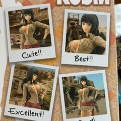 ビビ、ナミクッションと、ロビンフィギュアの画像