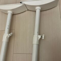 アイリスオーヤマ 家具の転倒から身を守る転倒防止棒 防災グッズ M 高さ40-60cm ホワイト 2本セット KTB-40の画像