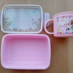 お弁当箱　コップ　サンリオ　ジュエルペット　シュガーバニーズの画像