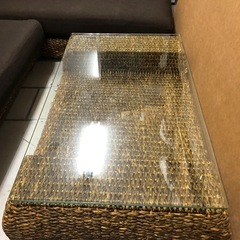 🌹おすすめ🌹籐家具L形ソファーテーブルセット🌹の画像