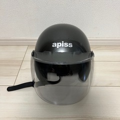 ★リード工業 APISS セミジェットヘルメット ガンメタリック フリーサイズ★の画像