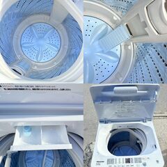【❗️✨簡易清掃・動作確認済✨❗️】Hisense✨全自動洗濯機 HW-T60H✨2024年製🌀6kg／一部傷ありの画像