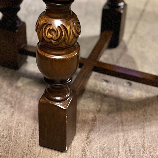 《売約済》【武蔵小山店】 ヴィンセント vincentスツール オットマン 1人掛け ラウンドスツール 椅子 バルボスレッグ ベージュ 合皮 英国調 イギリス アンティーク調