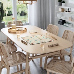 【美品】IKEA VOXLOV ダイニングテーブル ナチュラル 6人掛け ★　の画像