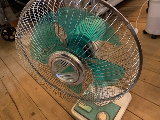 昭和レトロ扇風機（グリーン）現役