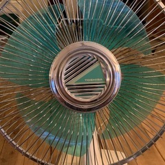 昭和レトロ扇風機（グリーン）現役の画像