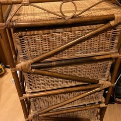 古道具　ラタン家具の画像