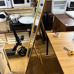 姿見 鏡　スタンドミラー　木目の画像