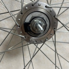 27インチ オートライト ホイール リム ハブダイナモ 前輪 アルミホイール ママチャリ フロントホイール 自転車ライトの画像